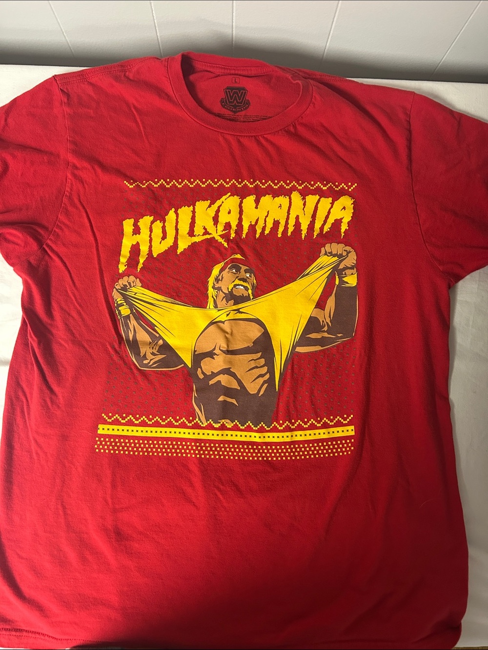 WWE Hulkamania Graphic Tee - Red & Yellow